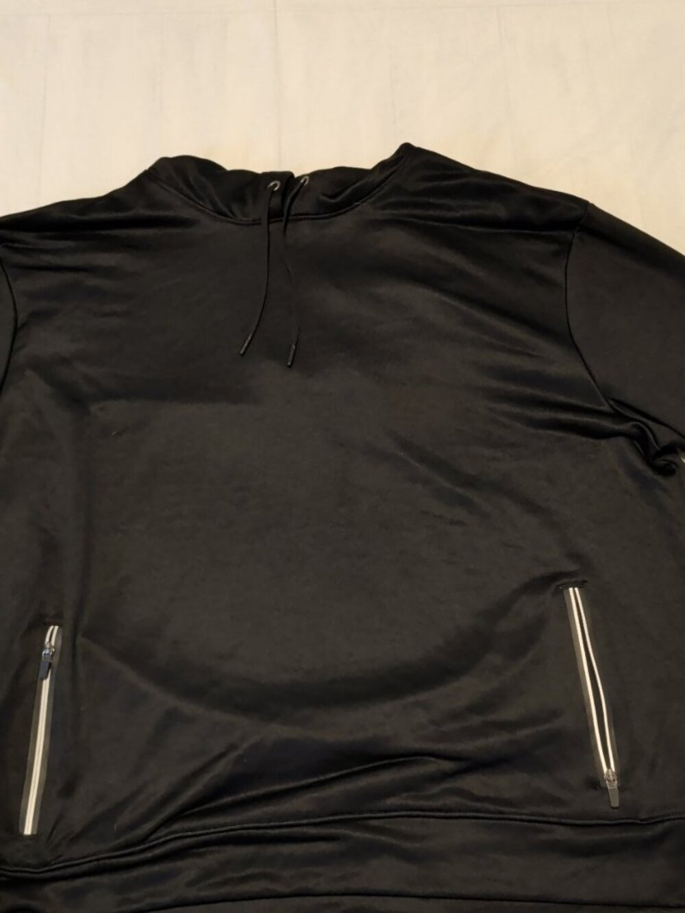 GapFit Black Pullover Hoodie Mens XXL Zip Pockets Athletic